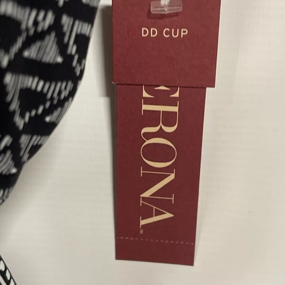 Merona One-piece Black Pattern bathing suit for women 36DD New - Picture 4 of 11